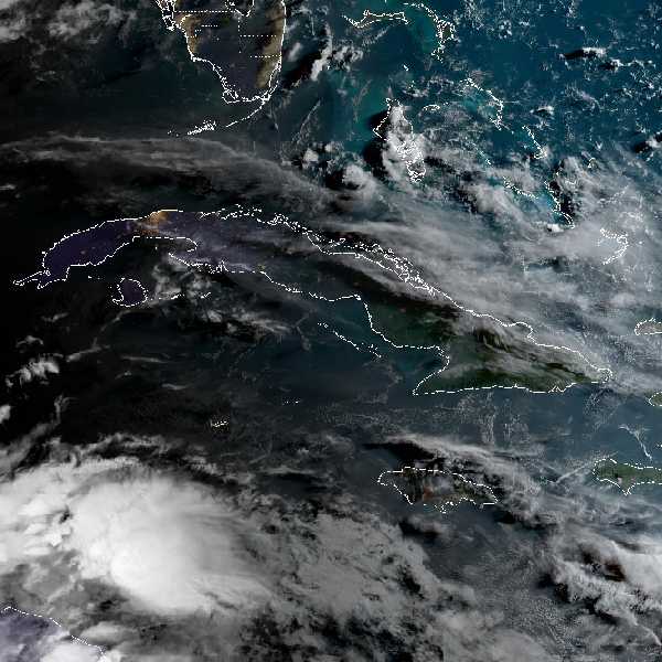 météo tropicale : Image satellite .