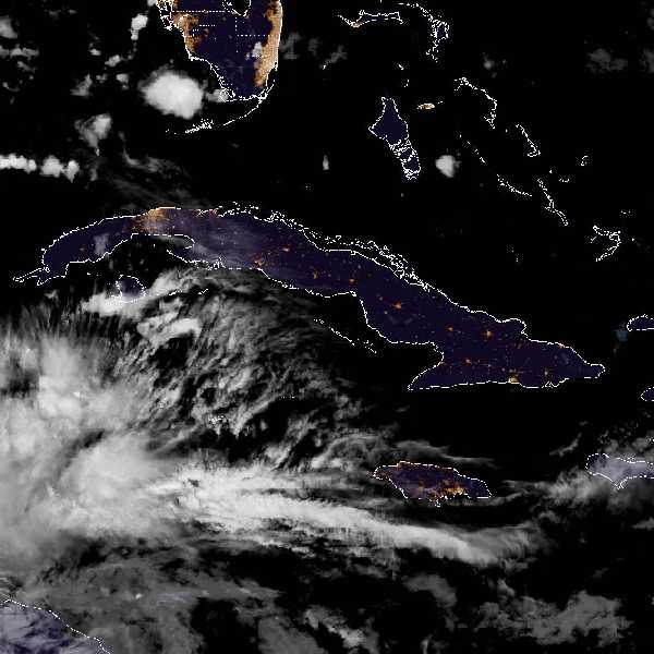 météo tropicale : Image satellite .