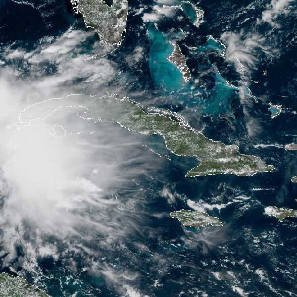 météo tropicale : Image satellite .