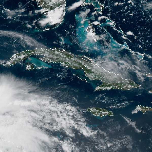 météo tropicale : Image satellite .