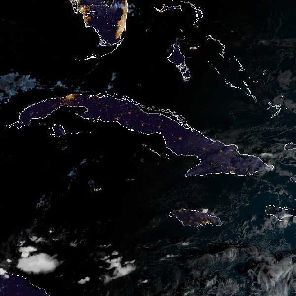 météo tropicale : Image satellite .
