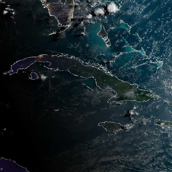 météo tropicale : Image satellite .
