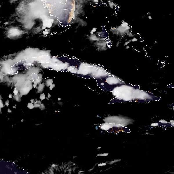 météo tropicale : Image satellite .