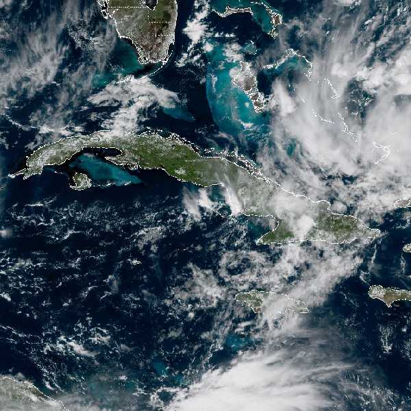 météo tropicale : Image satellite .