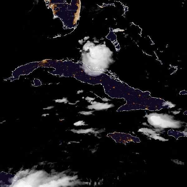 météo tropicale : Image satellite .