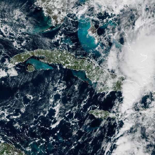 météo tropicale : Image satellite .