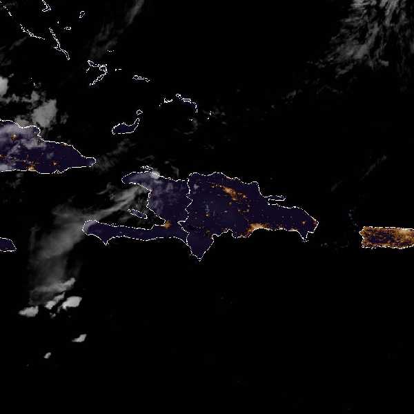 météo tropicale : Image satellite .