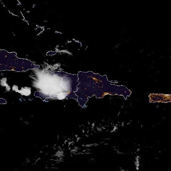 météo tropicale : Image satellite .