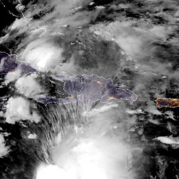 météo tropicale : Image satellite .
