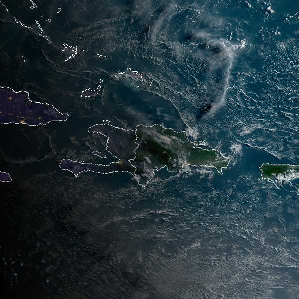 météo tropicale : Image satellite .