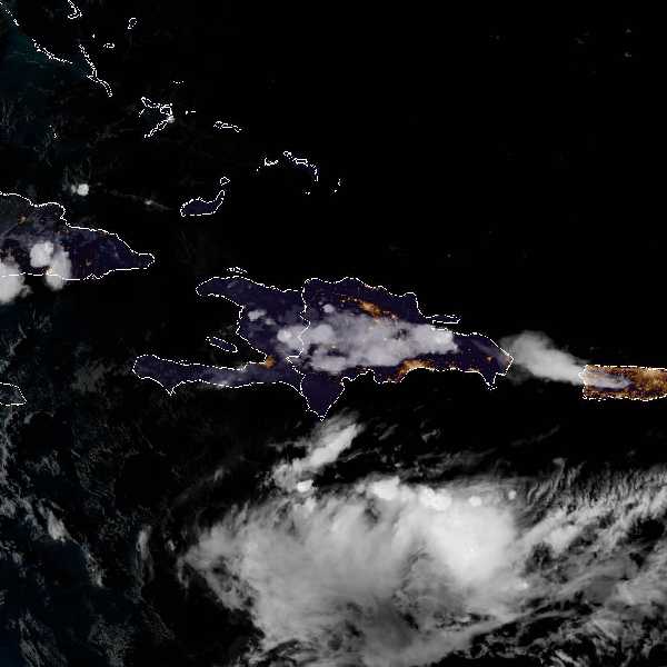 météo tropicale : Image satellite .