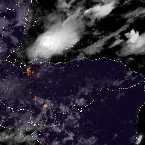 météo tropicale : Image satellite .