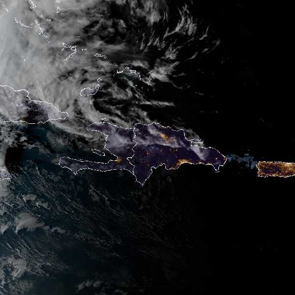 météo tropicale : Image satellite .