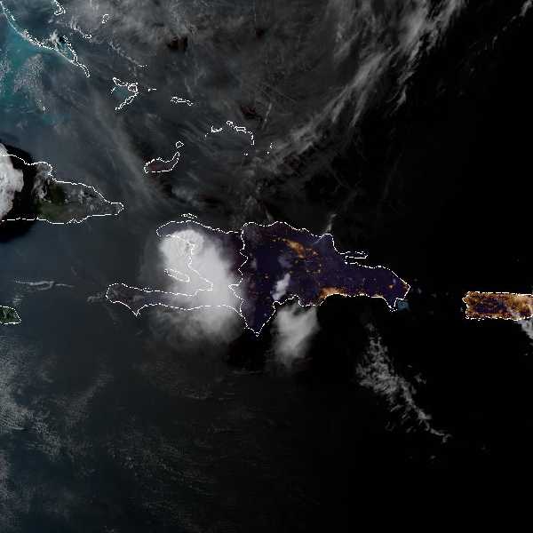 météo tropicale : Image satellite .