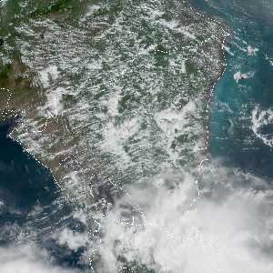 météo tropicale : Image satellite .