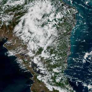 météo tropicale : Image satellite .