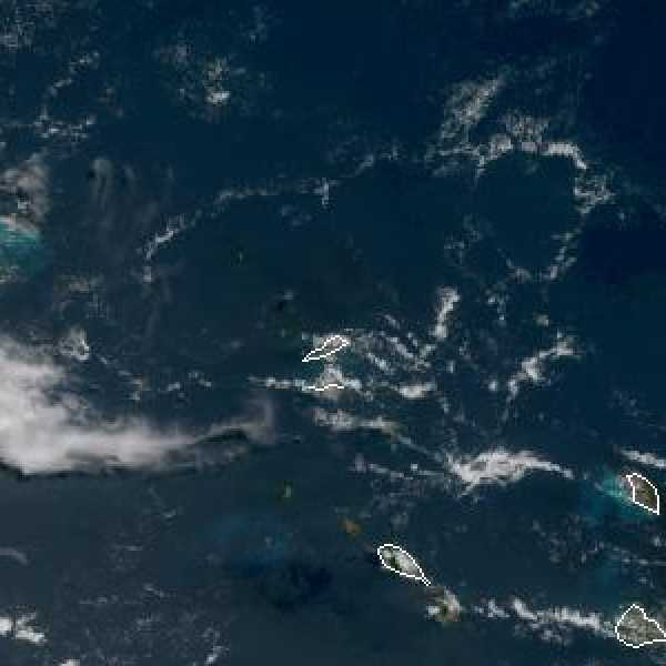 météo tropicale : Image satellite .