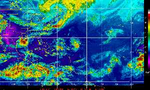 Météo des cyclones : Image satellite en couleurs naturelles.