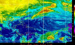 Météo des cyclones : Image satellite en couleurs naturelles.