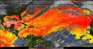 Météo tropicale : Air sec et densité de poussière dans l'air.
