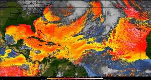 Météo tropicale : Air sec et densité de poussière dans l'air.