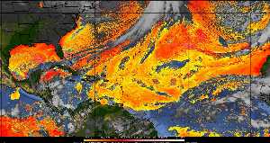 Météo tropicale : Air sec et densité de poussière dans l'air.