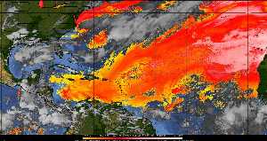Météo tropicale : Air sec et densité de poussière dans l'air.