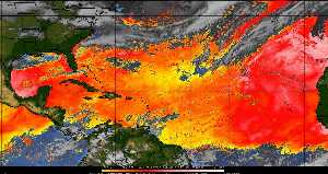 Météo tropicale : Air sec et densité de poussière dans l'air.