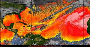 Météo tropicale : Air sec et densité de poussière dans l'air.