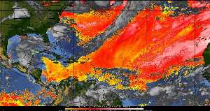 Météo tropicale : Air sec et densité de poussière dans l'air.