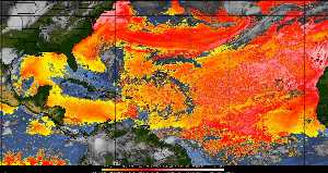Météo tropicale : Air sec et densité de poussière dans l'air.