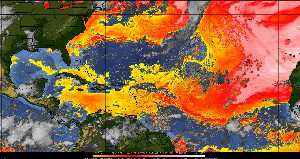 Météo tropicale : Air sec et densité de poussière dans l'air.