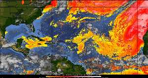 Météo tropicale : Air sec et densité de poussière dans l'air.