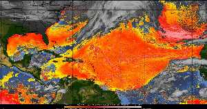 Météo tropicale : Air sec et densité de poussière dans l'air.