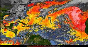 Météo tropicale : Air sec et densité de poussière dans l'air.