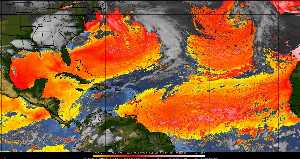 Météo tropicale : Air sec et densité de poussière dans l'air.