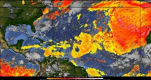 Météo tropicale : Air sec et densité de poussière dans l'air.