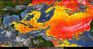 Météo tropicale : Air sec et densité de poussière dans l'air.
