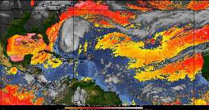Météo tropicale : Air sec et densité de poussière dans l'air.
