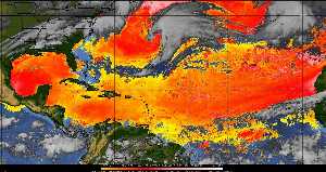 Météo tropicale : Air sec et densité de poussière dans l'air.