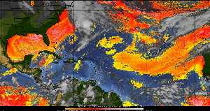 Météo tropicale : Air sec et densité de poussière dans l'air.