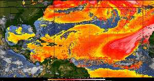 Météo tropicale : Air sec et densité de poussière dans l'air.