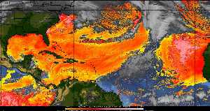 Météo tropicale : Air sec et densité de poussière dans l'air.