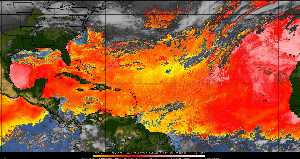Météo tropicale : Air sec et densité de poussière dans l'air.