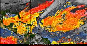 Météo tropicale : Air sec et densité de poussière dans l'air.