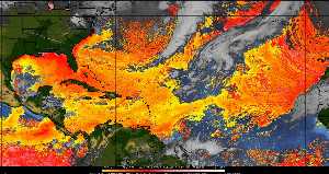 Météo tropicale : Air sec et densité de poussière dans l'air.