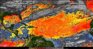 Météo tropicale : Air sec et densité de poussière dans l'air.