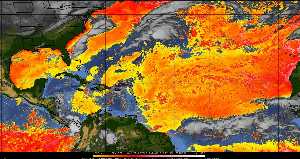 Météo tropicale : Air sec et densité de poussière dans l'air.