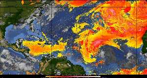 Météo tropicale : Air sec et densité de poussière dans l'air.