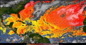 Météo tropicale : Air sec et densité de poussière dans l'air.